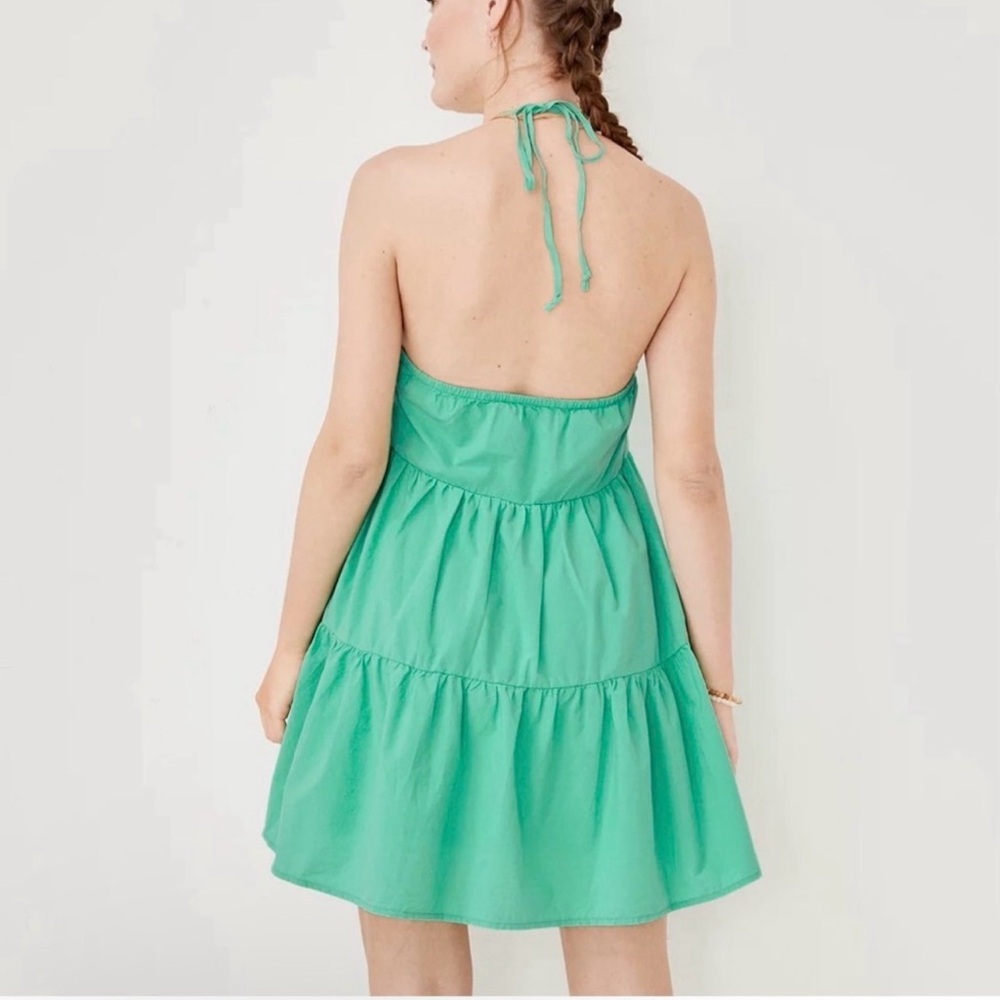 American Eagle Outfitters Green Tiered Mini Dress